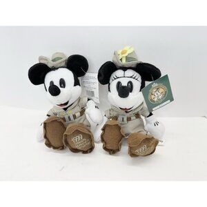 Disney Mickey & Minnie Safari 1999 Disneyana Convention Beanbag Plush with Tags